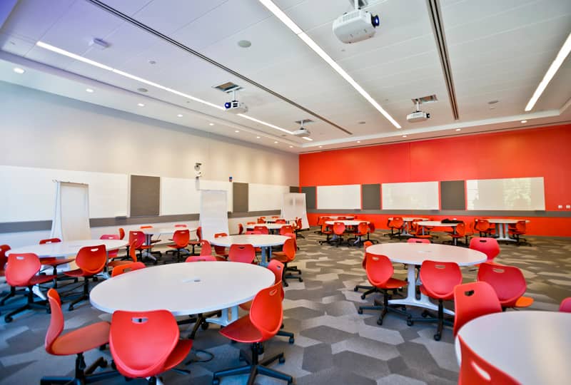 Clean campus classroom